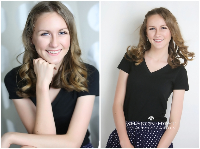 Teen photo session in white background