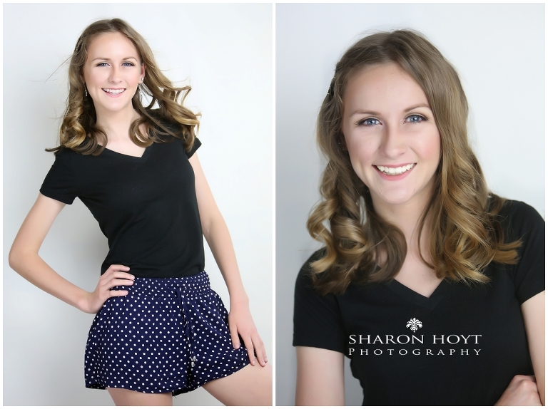 Teen girl  in portrait studio 